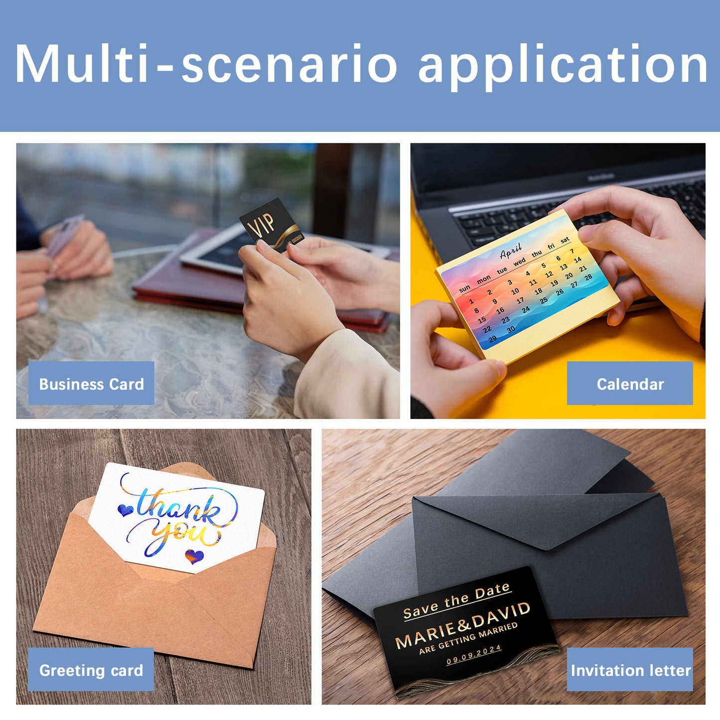 Metal Double-Sided Sublimation Business Card Blanks Wholesale - 100 Pieces