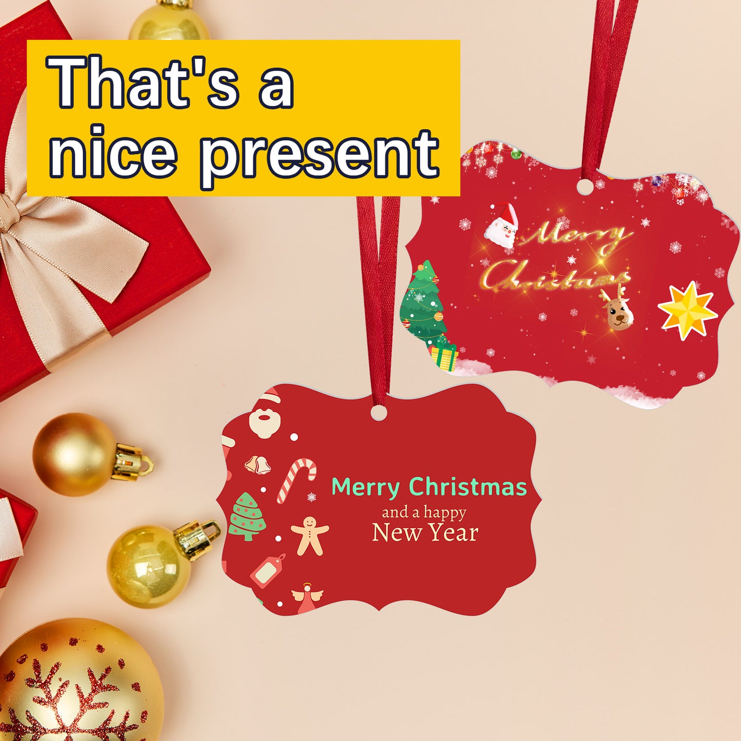 Flower Aluminium Sublimation Christmas Blanks Ornaments Wholesale