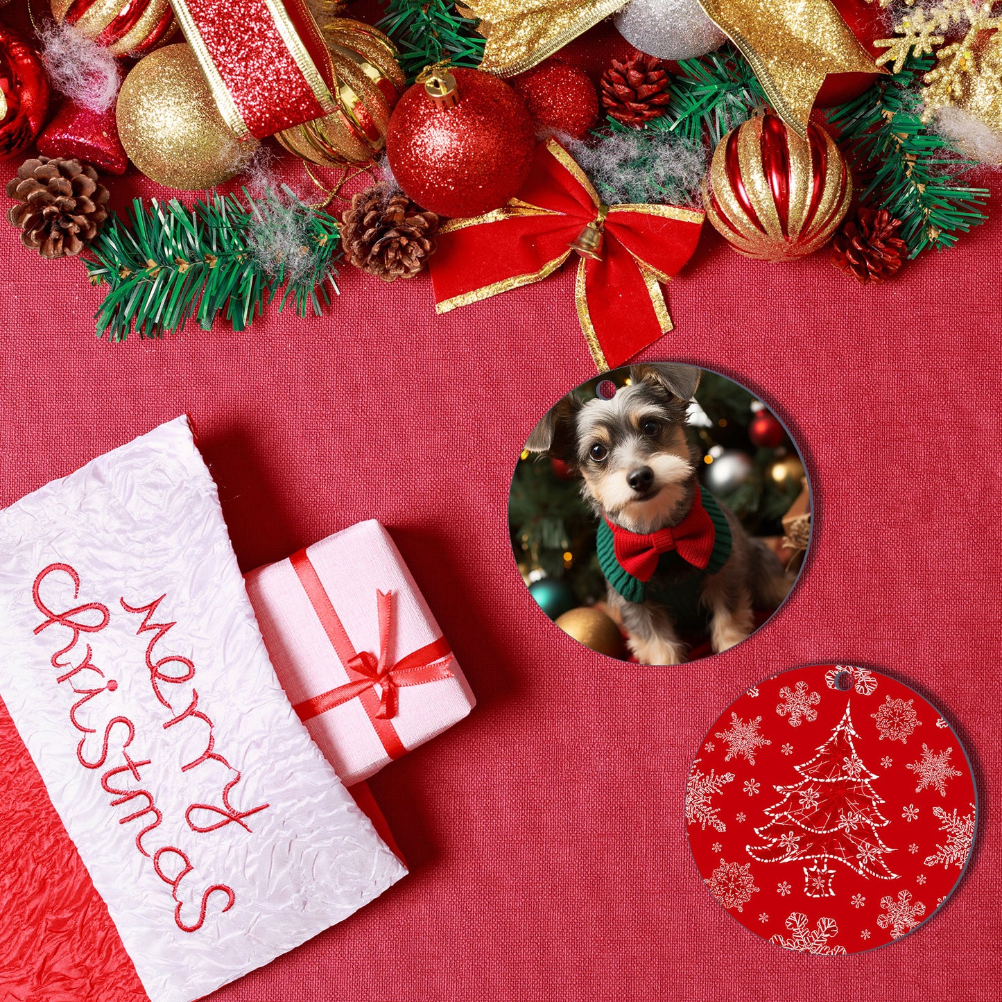 Wholesale Round MDF Sublimation Christmas Ornaments Blanks