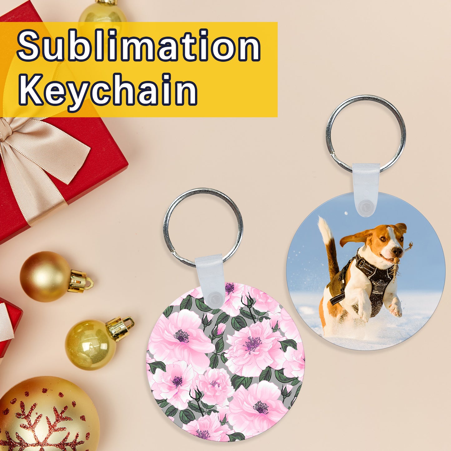 Round Aluminium Sublimation Keychain Blanks Wholesale