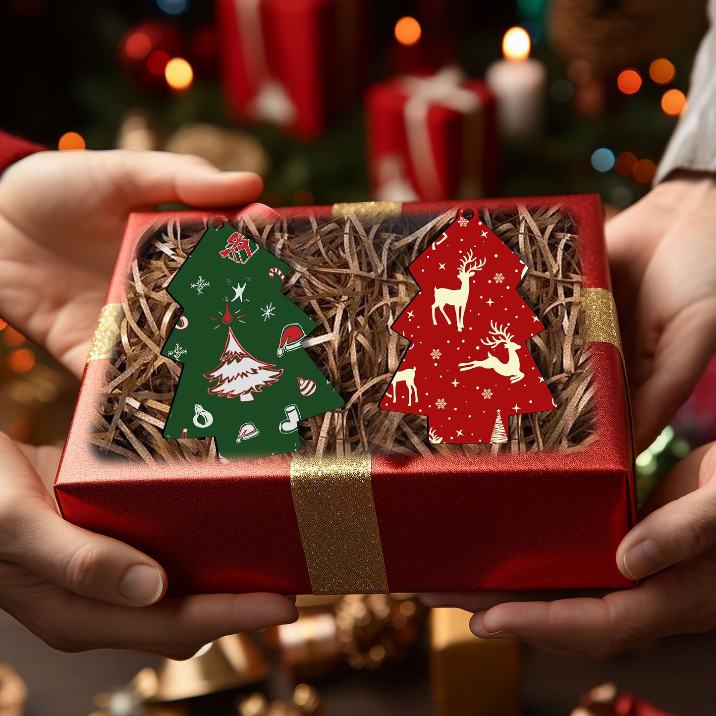 Christmas Tree MDF Sublimation Christmas Ornaments Blanks Wholesale