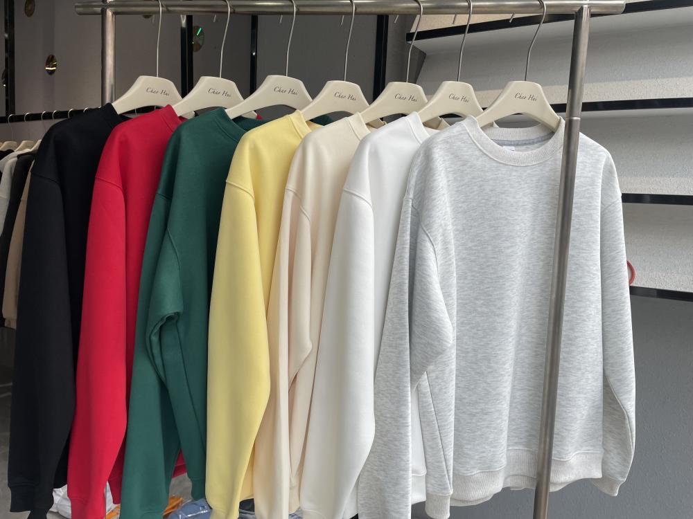 Adult Blank Crew Neck Sweatshirt 100 Polyester Loose Fit Wholesale