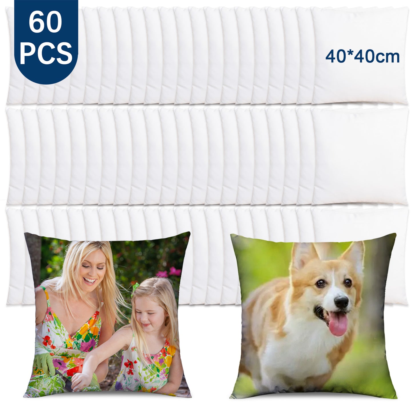 30 Pack 15.7 inch White Sublimation Blanks Pillow Covers