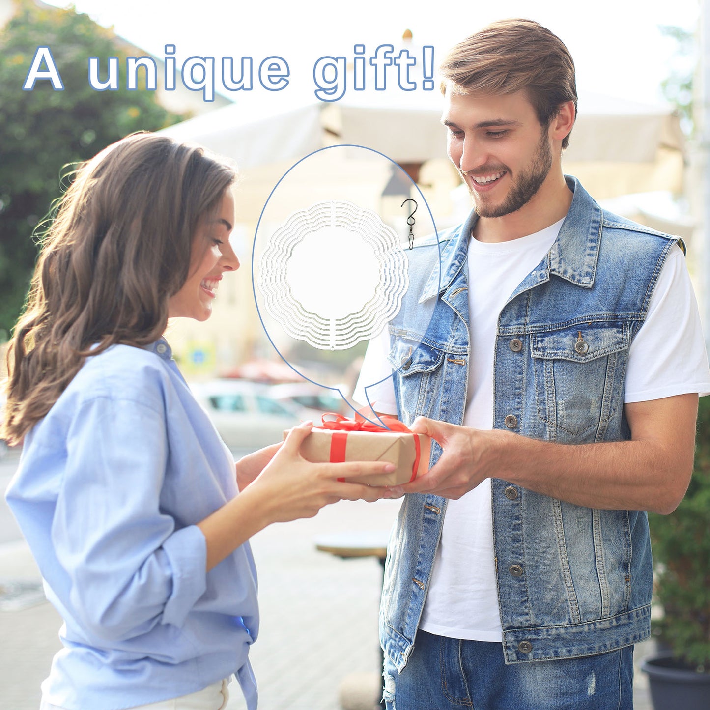 8 Inch Aluminum Sublimation Wind Spinner Blanks wholesale