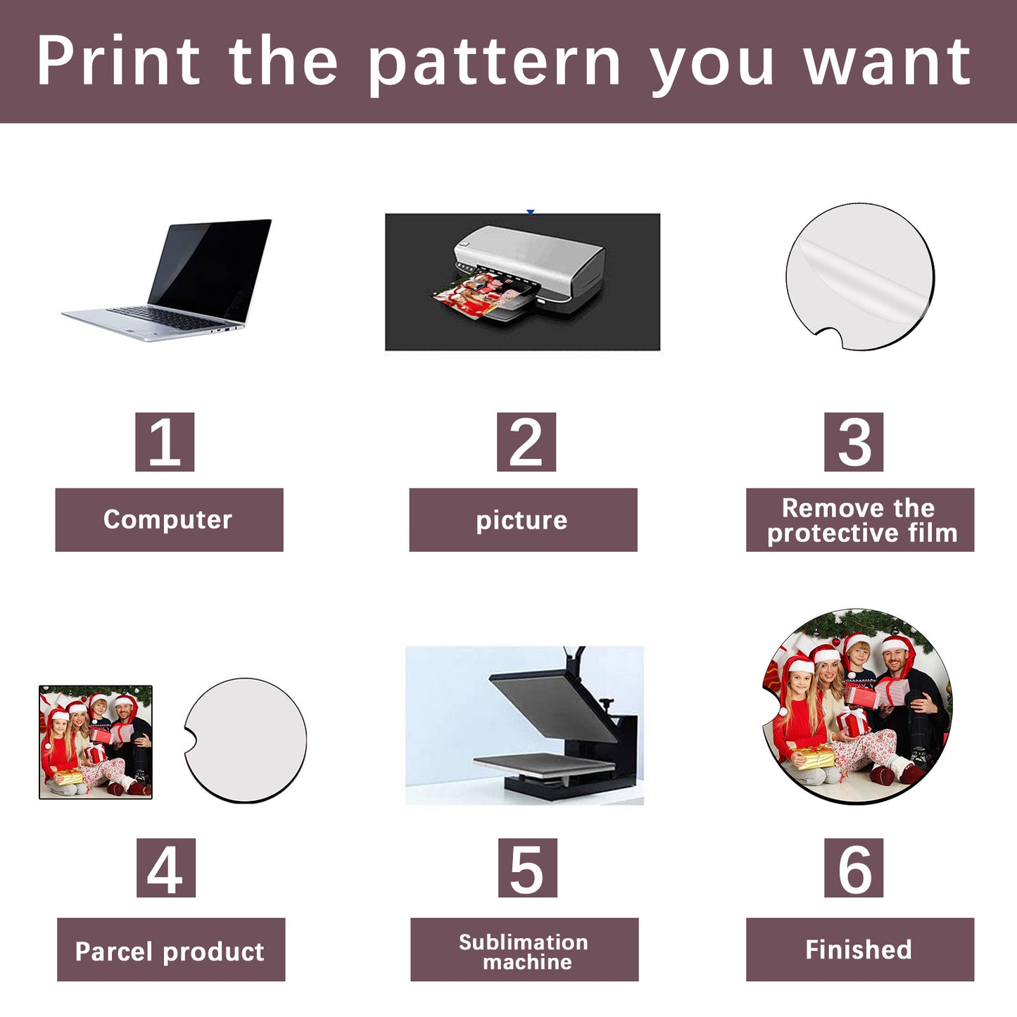 MDF Sublimation Car Coaster Blanks Wholesale