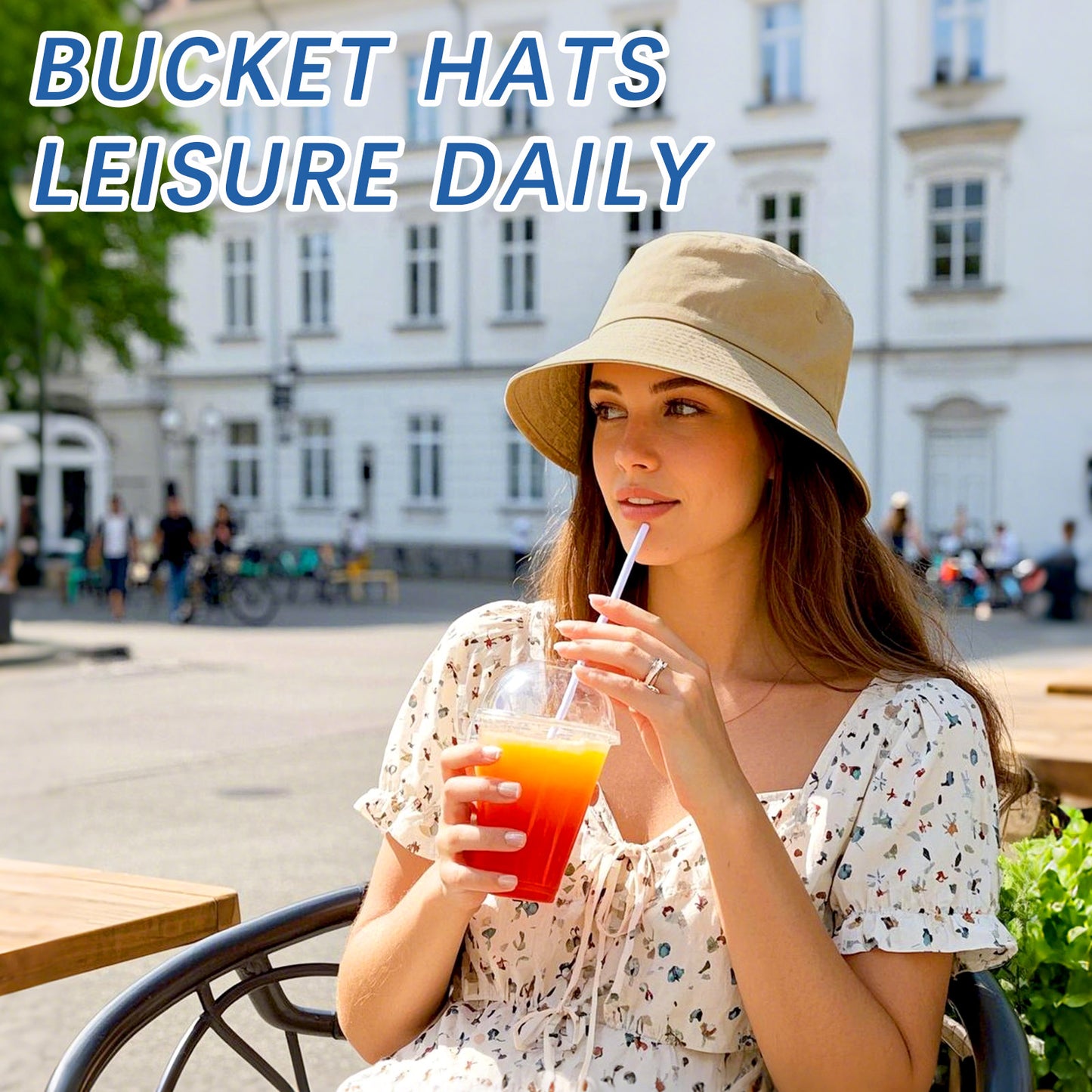 Khaki Sublimation Blank Bucket Hat, Bulk Double-Sided Tie-Dyed Sun Hat