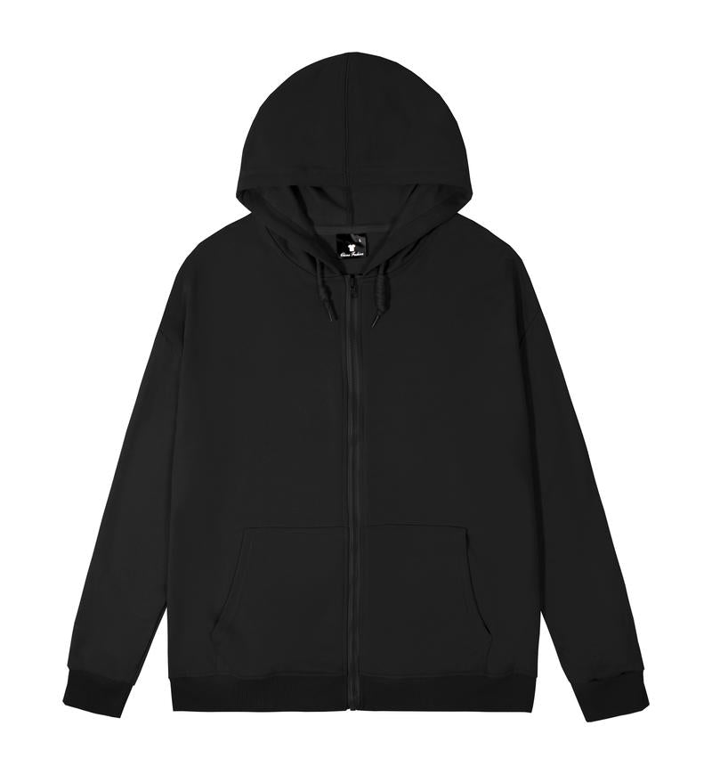 Sublimation Blank Twill Hoodie Zipper Front Cardigan Style for Adults