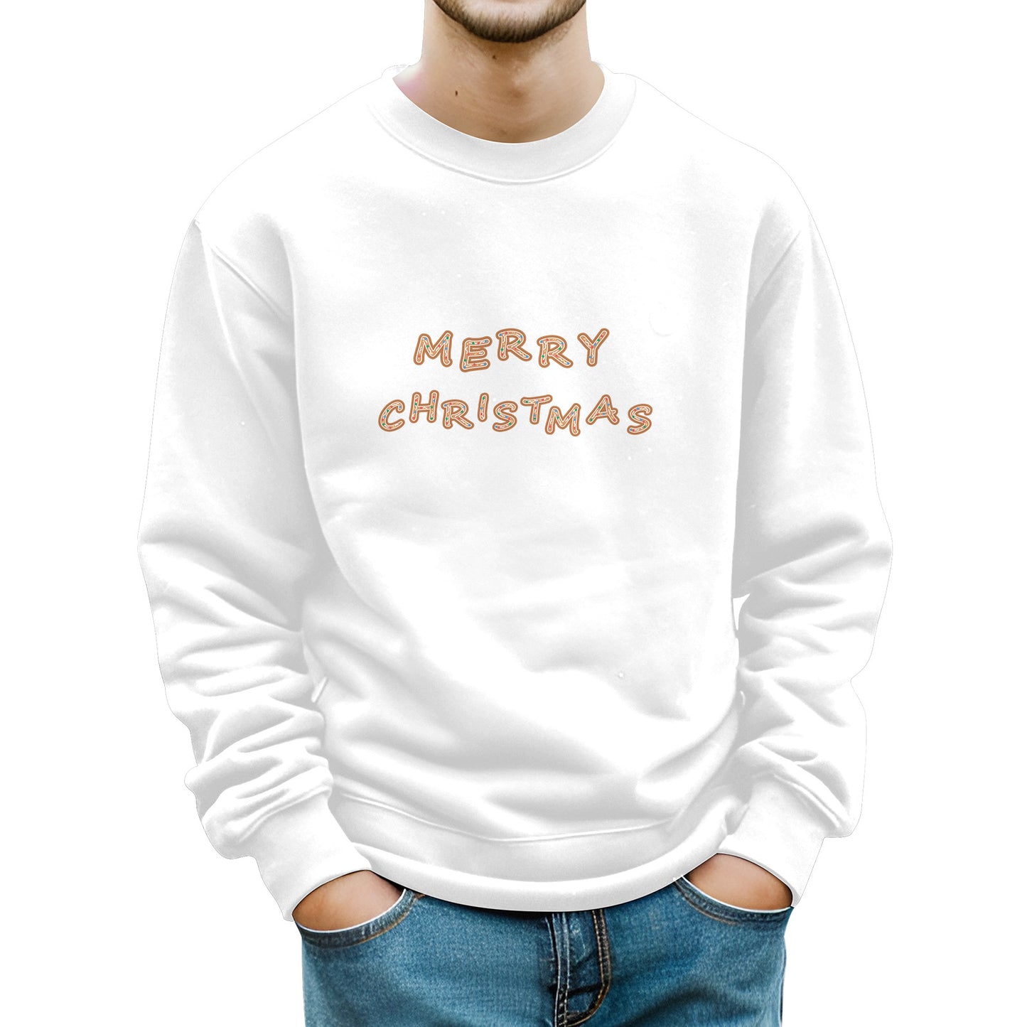 Adult Sublimation Sweatshirt Blank 100 Polyester White Wholesale
