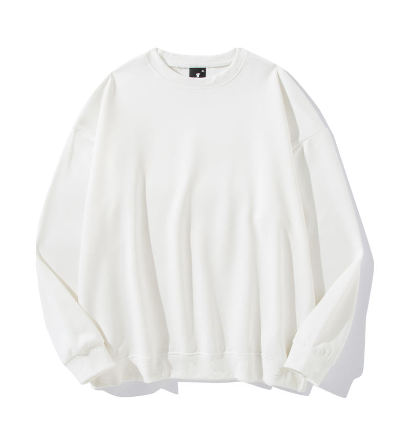 Adult Blank Drop Shoulder Twill Sweatshirt Crew Neck Unisex Fit Wholesale