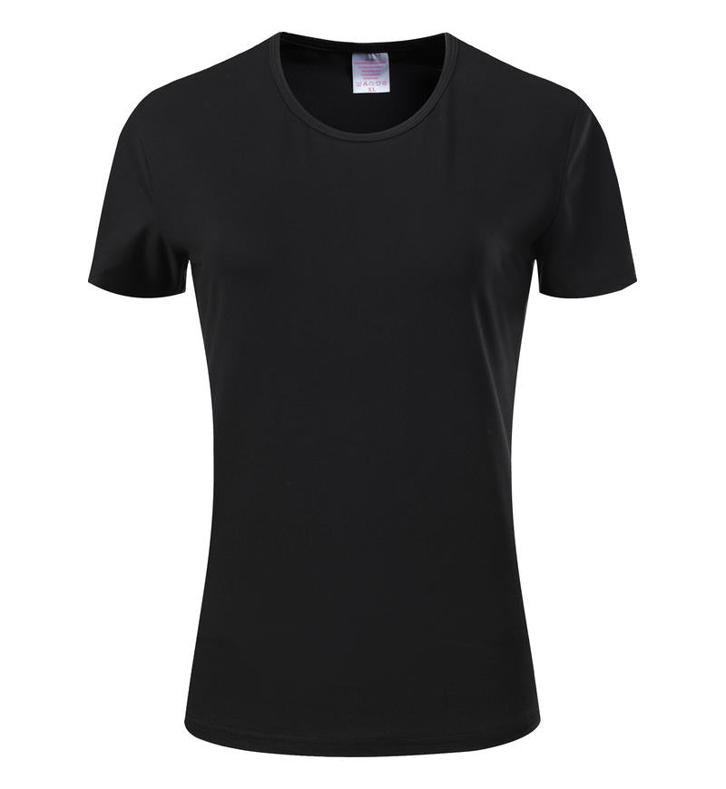 Women's White Polyester T Shirt Short Sleeve Blank for Sublimation