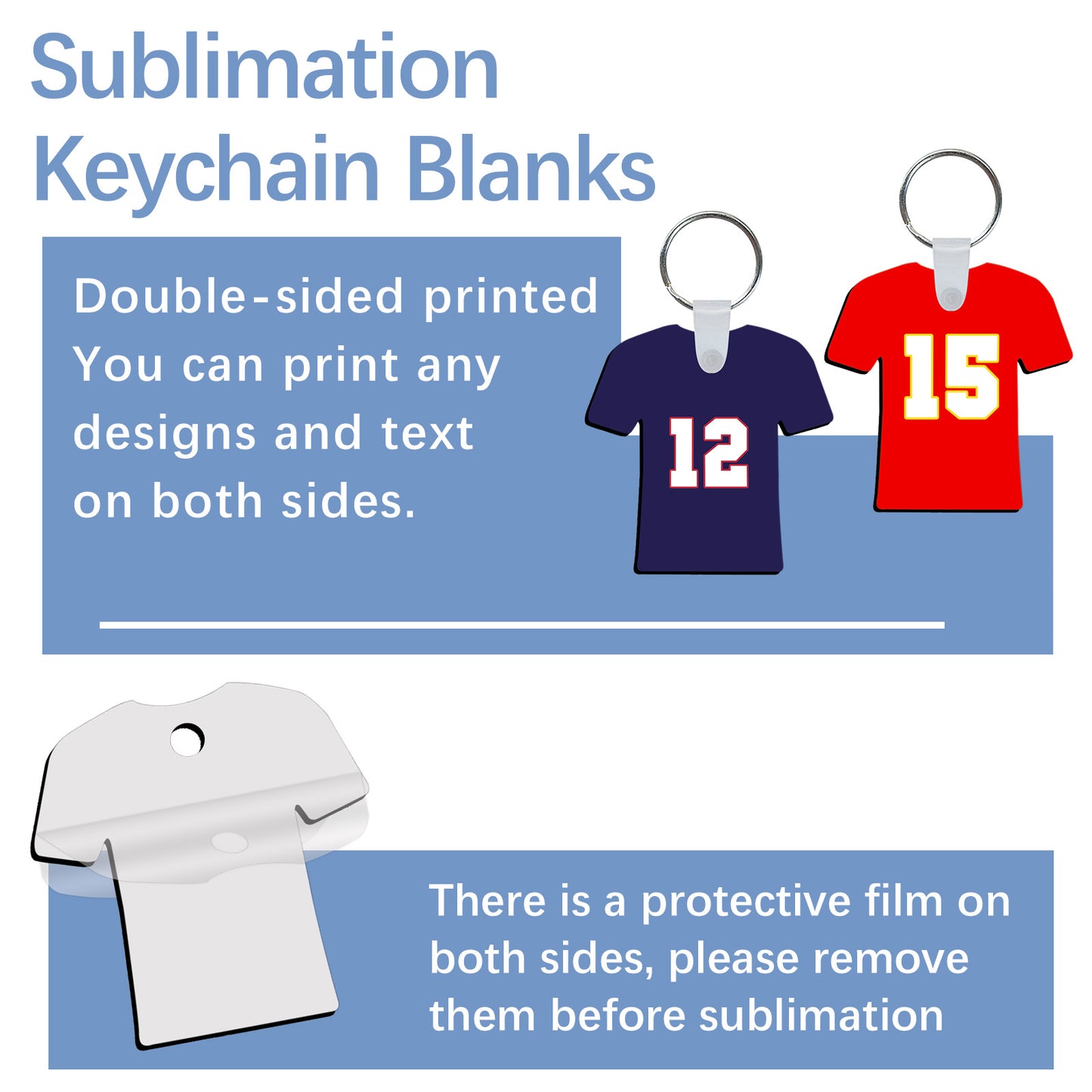 MDF T-shirt Sublimation Keychain Blanks Wholesale