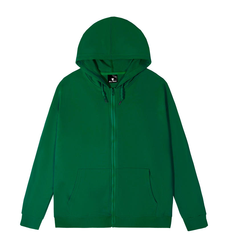 Sublimation Blank Twill Hoodie Zipper Front Cardigan Style for Adults