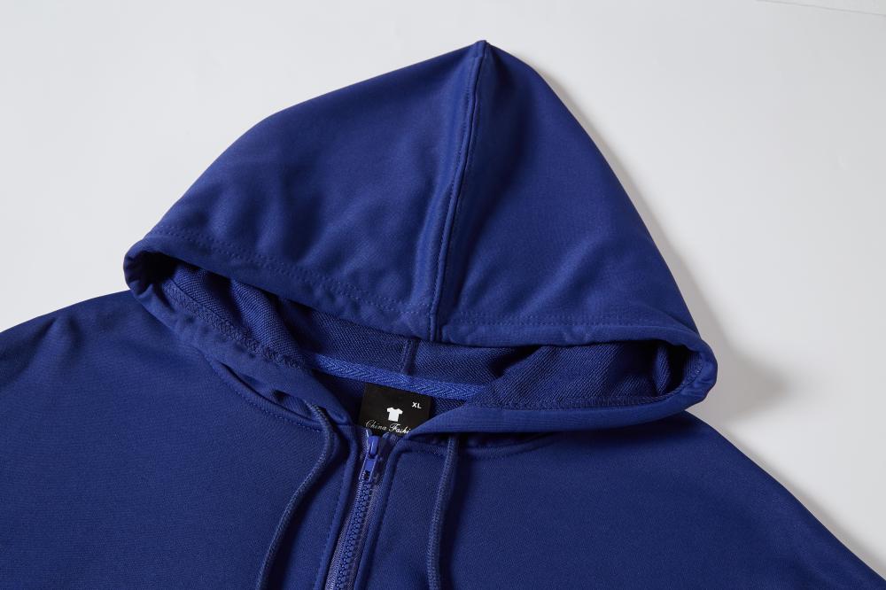 Sublimation Blank Twill Hoodie Zipper Front Cardigan Style for Adults