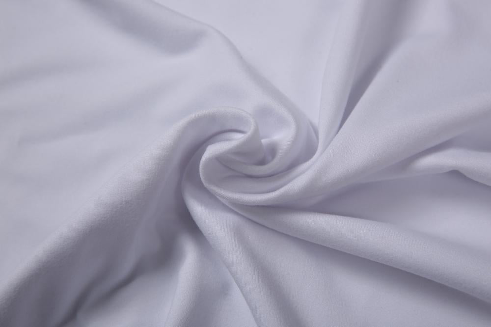 Women's White Polyester T Shirt Short Sleeve Blank for Sublimation