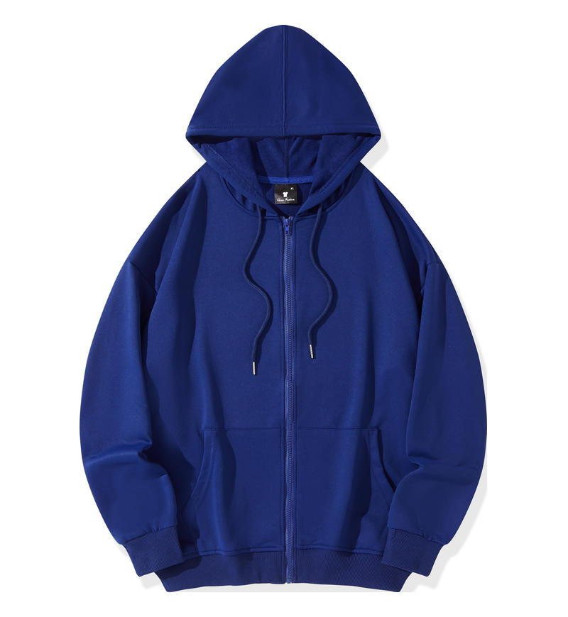 Sublimation Blank Twill Hoodie Zipper Front Cardigan Style for Adults