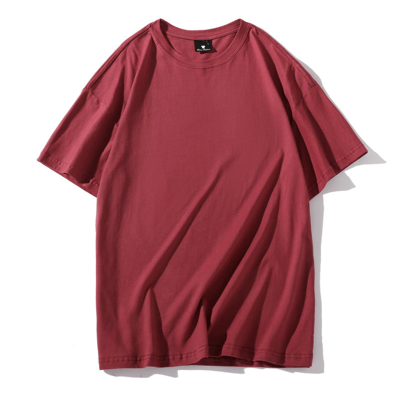 Wholesale Adult Unisex Drop Shoulder Blank T Shirt 100 Cotton
