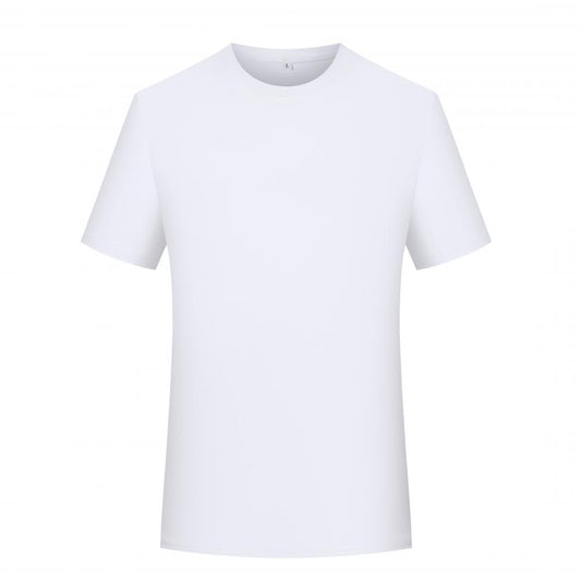 Wholesale Unisex Adult Short Sleeve Blank White T Shirt 100 Polyester