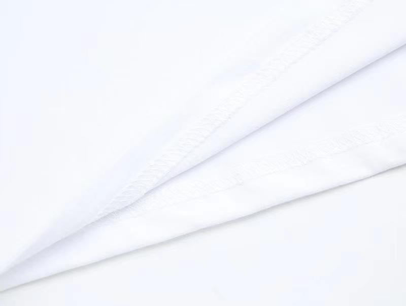 Women's White Polyester T Shirt Short Sleeve Blank for Sublimation