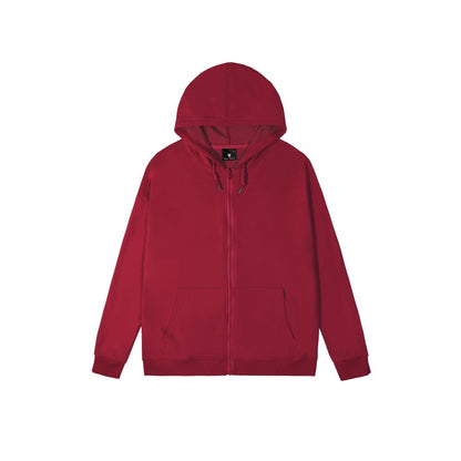 Sublimation Blank Twill Hoodie Zipper Front Cardigan Style for Adults