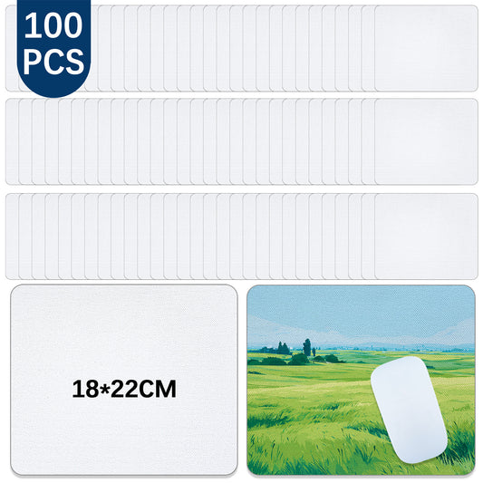 100 PCS Rectangle Sublimation Mouse pad  Blanks Wholesale