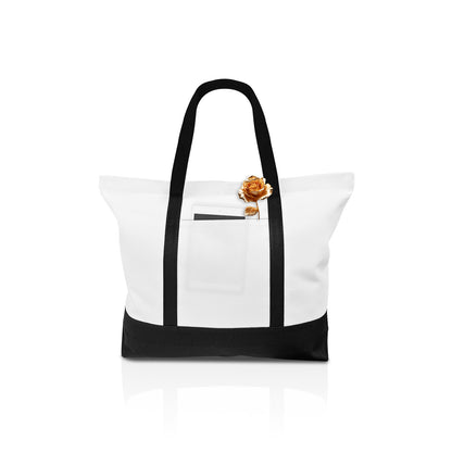 40 PCS Blank Polyester Zipper Canvas Tote Bags for Sublimation Printing