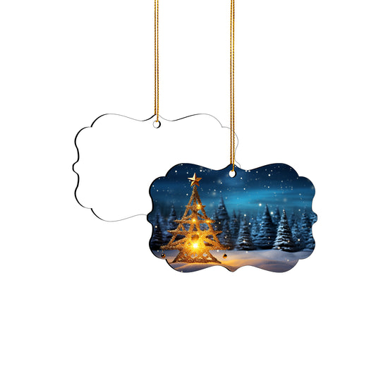 Flower MDF Sublimation Christmas Ornaments Blanks Wholesale