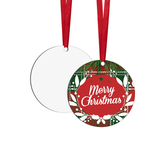 Wholesale Round MDF Sublimation Christmas Ornaments Blanks