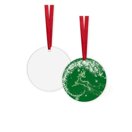 Round Aluminium Sublimation Christmas Ornaments Blanks Wholesale