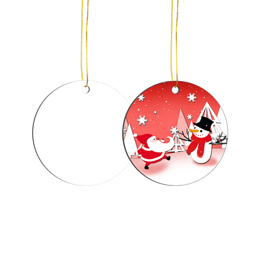 Wholesale Round Aluminium Sublimation Christmas Ornaments Blanks