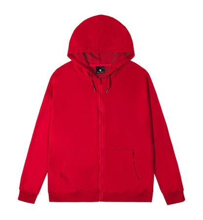 Sublimation Blank Twill Hoodie Zipper Front Cardigan Style for Adults