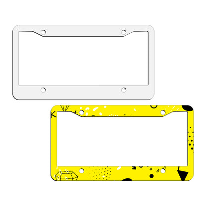 20 PCS Sublimation License Plate Frame Blanks wholesale，Metal Aluminum car Tag White
