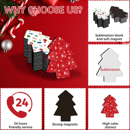 Sublimation Christmas Trees Magnetic for Kitchen Personalized