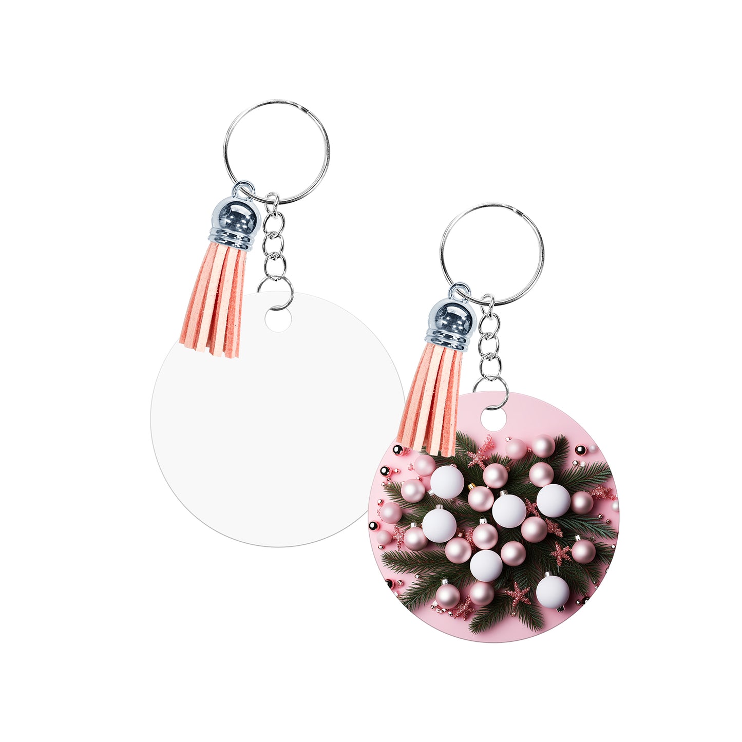 Wholesale Round Aluminium Sublimation Keychain Blanks