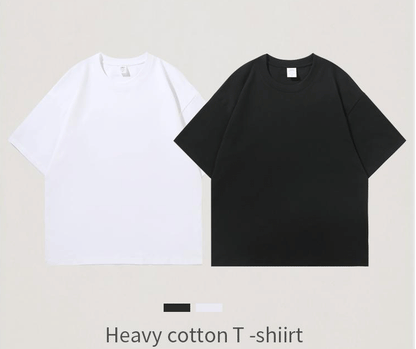 Bulk Double Yarn 100 Cotton Blank Round Neck Short Sleeve T Shirts for Adults