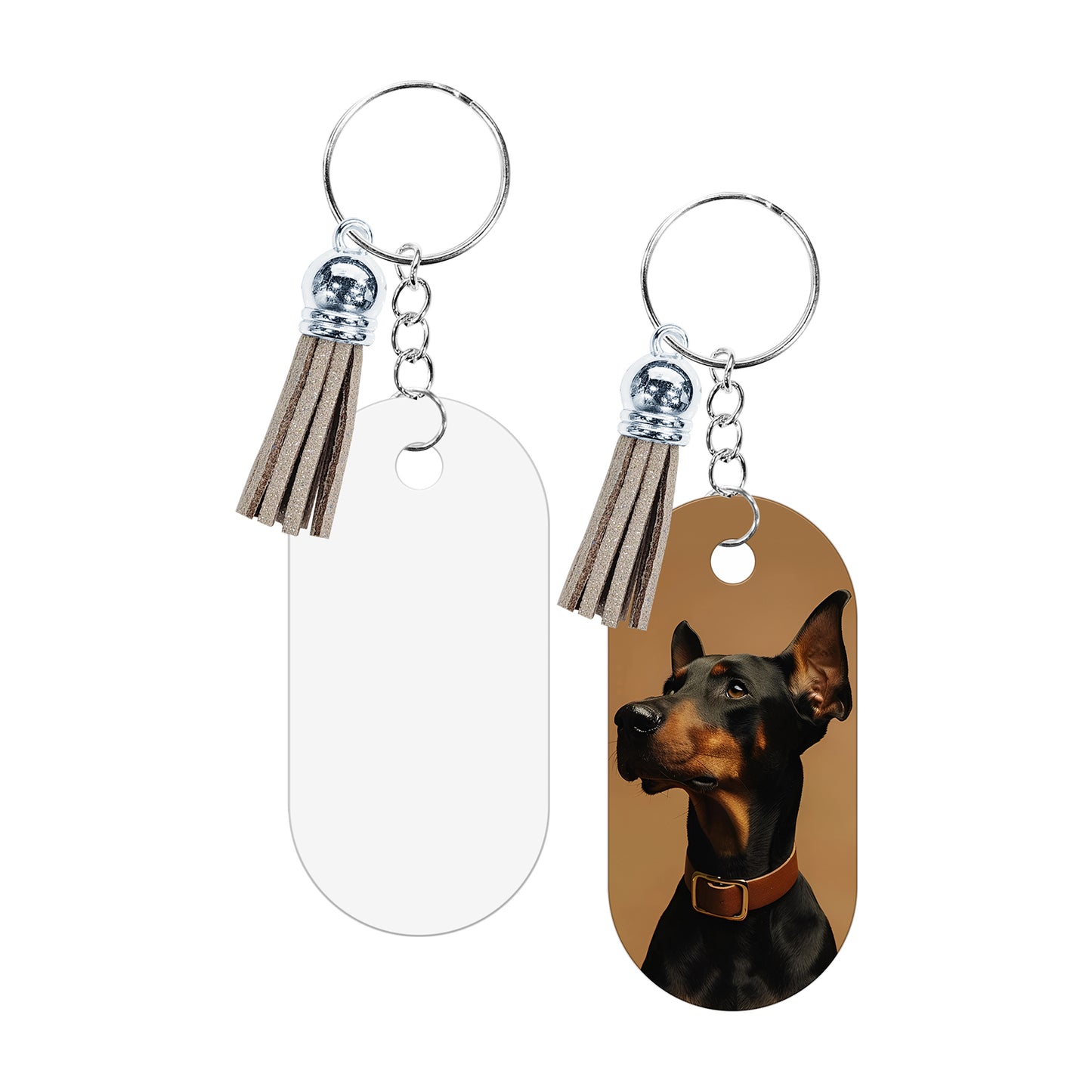 Ellipse Aluminium Sublimation Keychain Blanks Wholesale