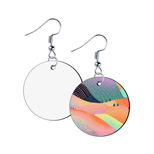 MDF Round Sublimation Earring Blanks Wholesale