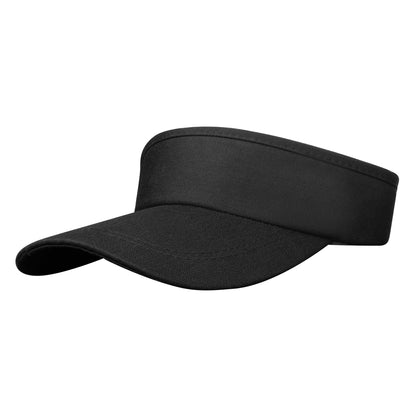 Black Empty Top Hat Bulk Solid Color Blank Adjustable Sport Sun Visor Hats