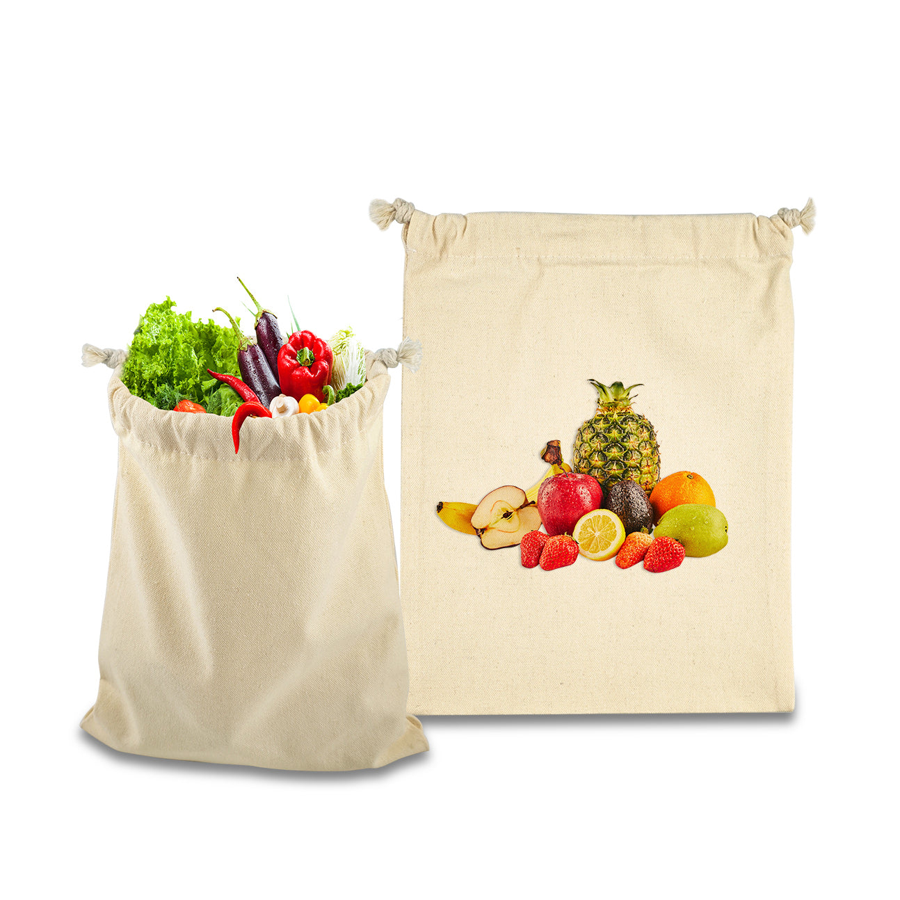 Sublimation canvas blank drawstring bag Reusable Wholesale