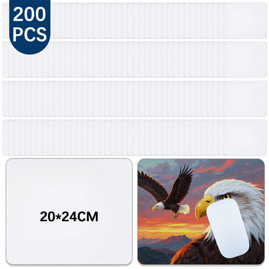 200 PCS Rectangle Sublimation Mouse pad  Blanks Wholesale