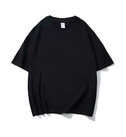 Adult Drop Shoulder 100 Cotton Short Sleeve T Shirt Blank Wholesale
