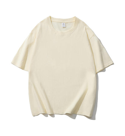 Adult Drop Shoulder 100 Cotton Short Sleeve T Shirt Blank Wholesale