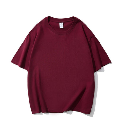 Adult Drop Shoulder 100 Cotton Short Sleeve T Shirt Blank Wholesale