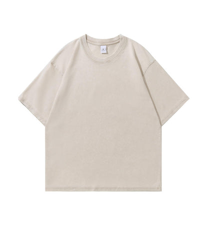 100 cotton washed distressed short sleeve Vintage blank T-shirt for adults