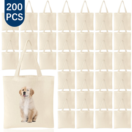 Wholesale 200 Pack Large Blank Sublimation Canvas Tote Bags