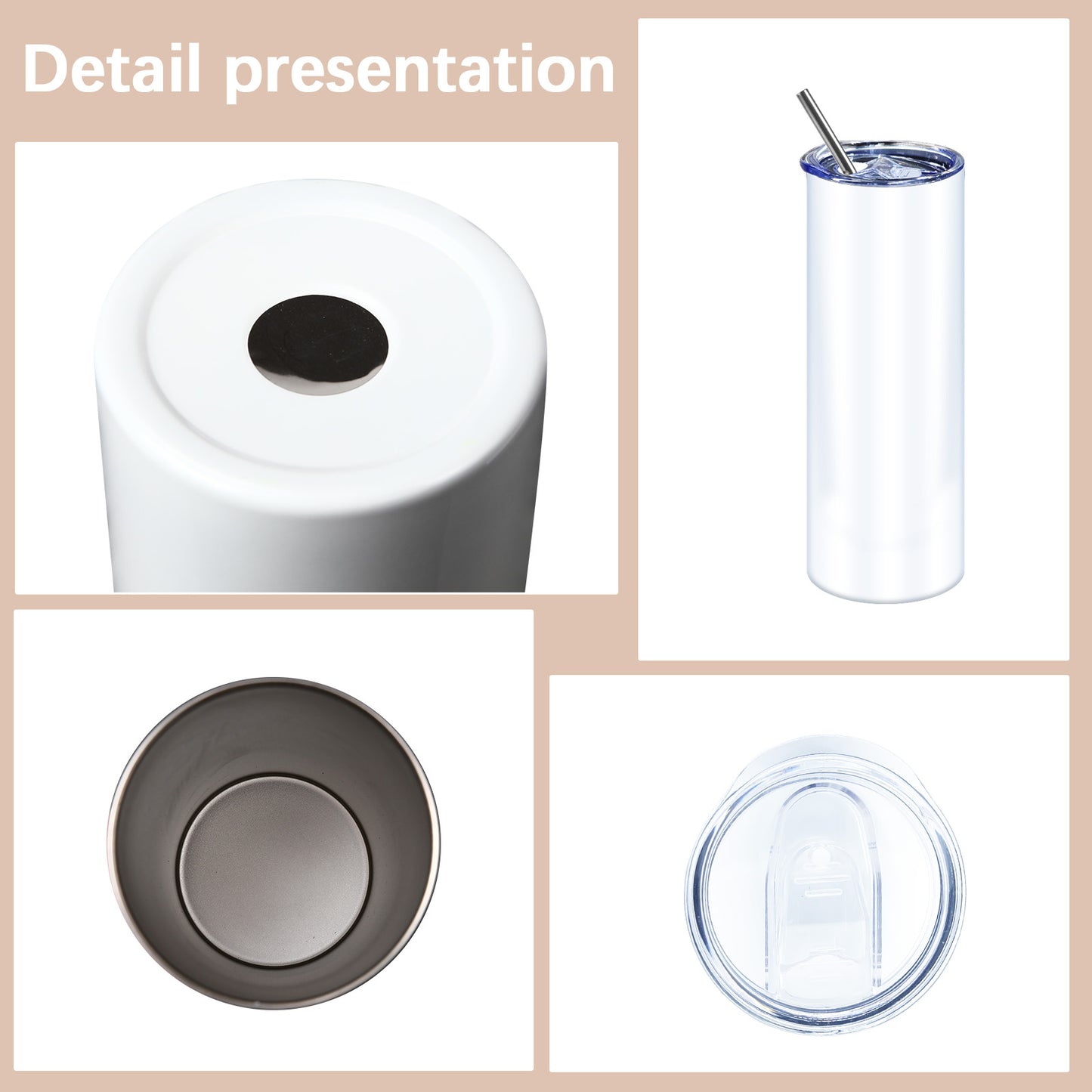 20 oz skinny Straight sublimation tumbler blank wholesale