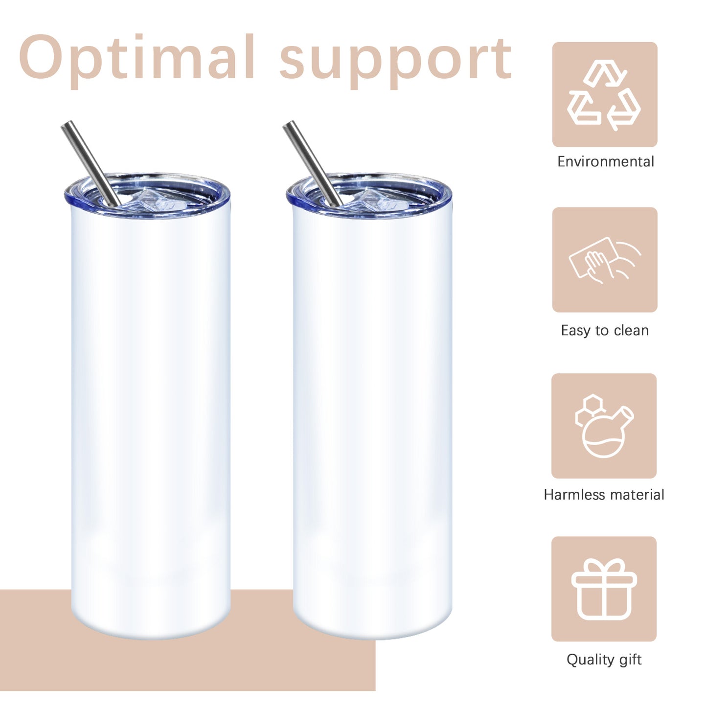20 oz skinny Straight sublimation tumbler blank wholesale