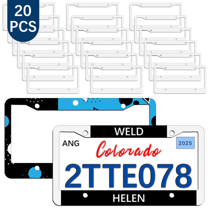 20 PCS Sublimation License Plate Frame Blanks wholesale