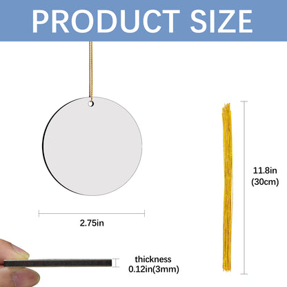 Round MDF Sublimation Blanks Christmas Ornaments Wholesale