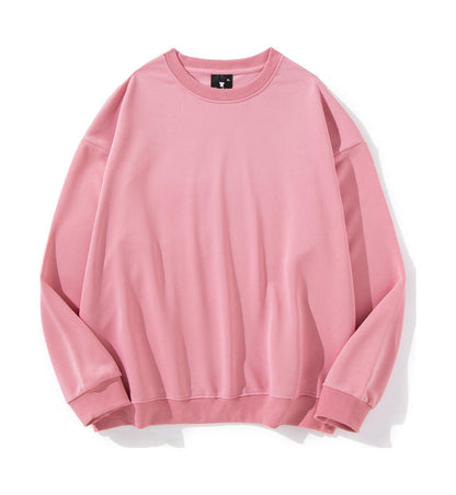 Adult Blank Drop Shoulder Twill Sweatshirt Crew Neck Unisex Fit Wholesale