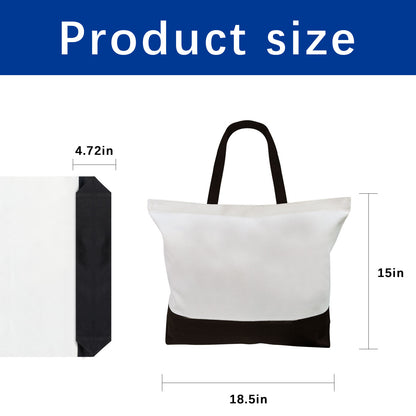 40 PCS Black and white splicing Sublimation canva Bags Wholesale